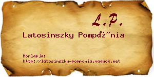 Latosinszky Pompónia névjegykártya